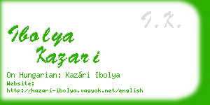 ibolya kazari business card